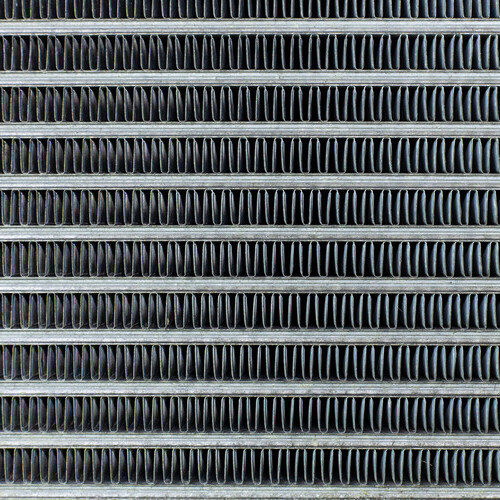 close-up of air conditioner coils