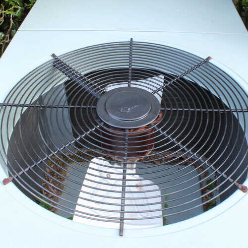 top view of an air conditioner fan