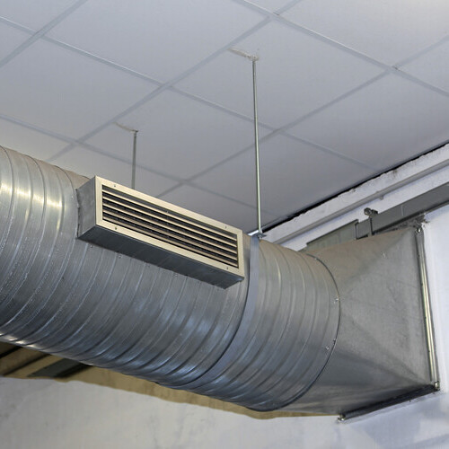air ducts hanging from a sealing
