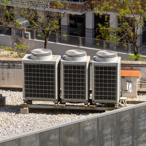 industrial HVAC units on a rooftop