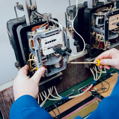 electrician working on wiring