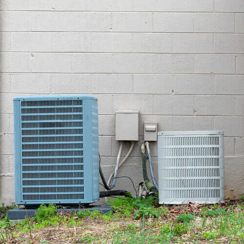 pair of air conditioning units
